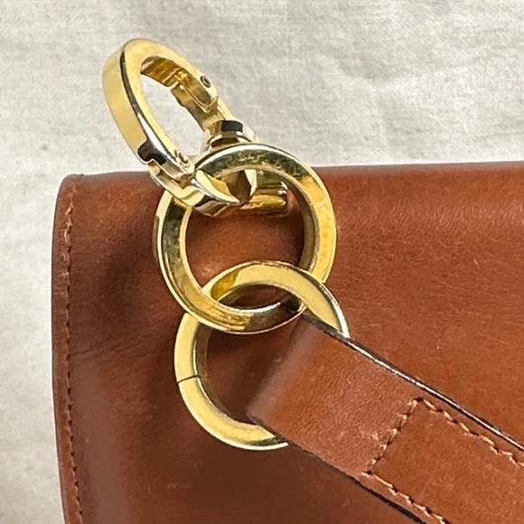 Salvatore Ferragamo Vintage Cognac Leather Flap Shoulder Crossbody Bag - Picture 7 of 16